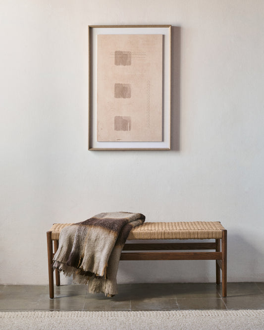 Sormina picture with 3 brown squares 60 x 90 cm