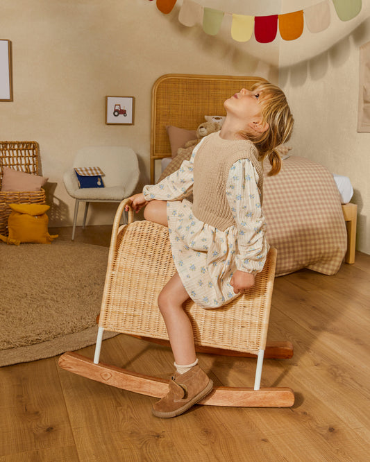 Bamban rattan and wooden rocking horse