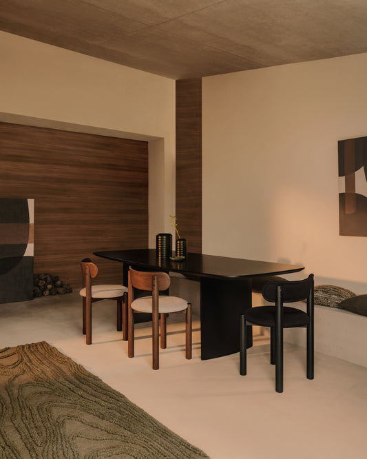 Litto black, lacquered MDF table, 200 x 100 cm