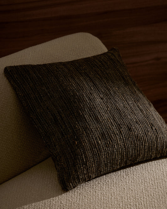 Gulbe cushion cover in multi-coloured silk and cotton, 45 x 45 cm