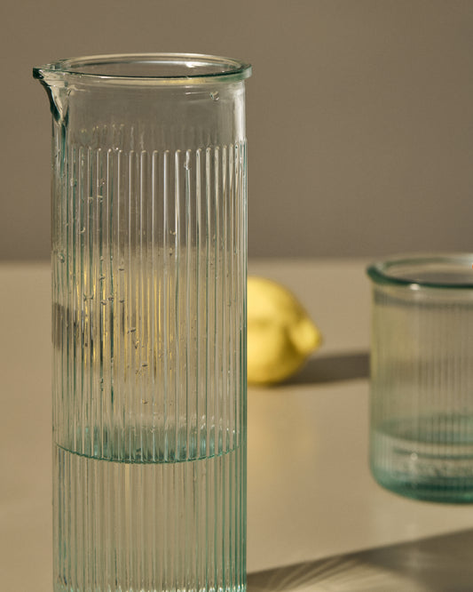 Milma transparent recycled glass jug