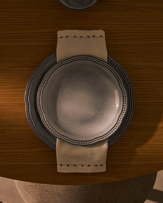 Blue ceramic Dovec dessert plate