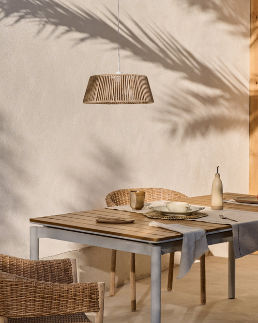 Aldet ceiling lampshade in beige mottled rope cord Ø46cm