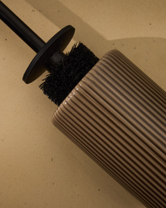 Selime brown stoneware toilet brush