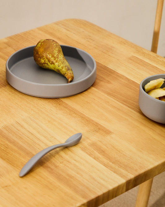 Lili plate and bowl set in blue silicone
