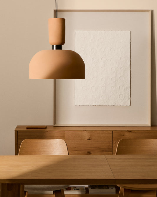 Nibla ceiling lamp in terracotta-effect metal Ø40cm