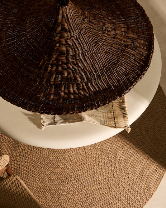 Bladia rattan ceiling lamp shade with brown finish Ø70cm