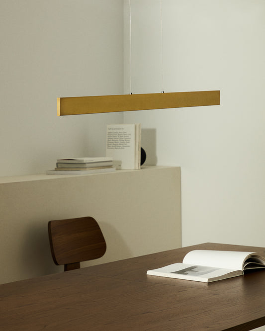 Boadella aluminium ceiling lamp with gold painted finish
