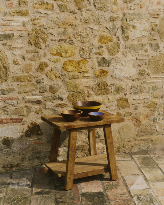 Zairin yellow FSC 100% acacia wood bowl