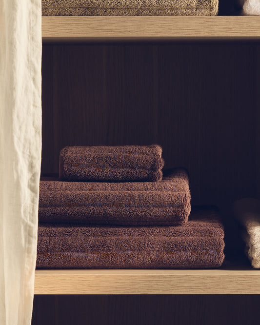 Navira 100% cotton dark brown face towel 30 x 50cm