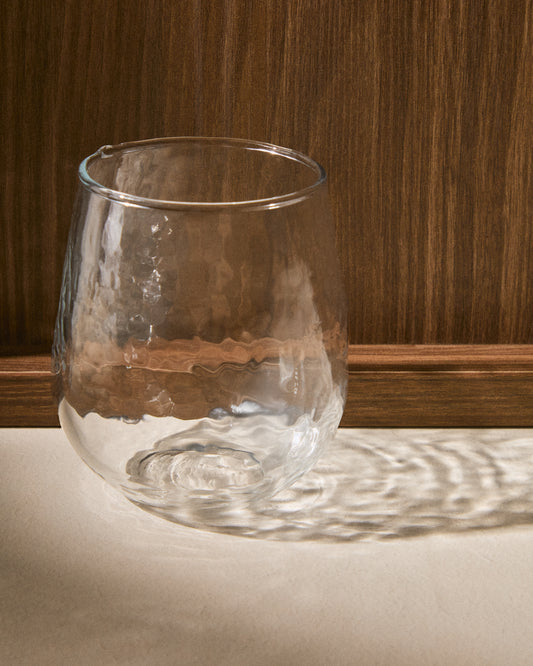 Sileia cup made of transparent recycled glass