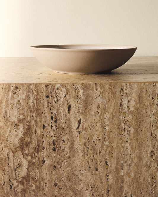 Beige Azir ceramic soup bowl