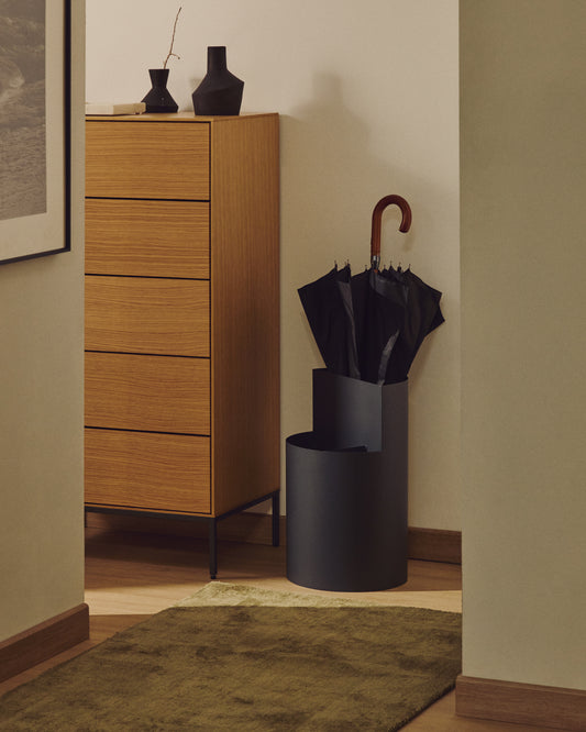Atin grey metal large umbrella stand