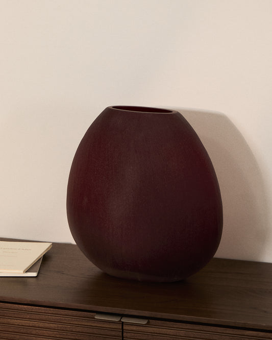 Rovena burgundy glass vase 33.5 cm