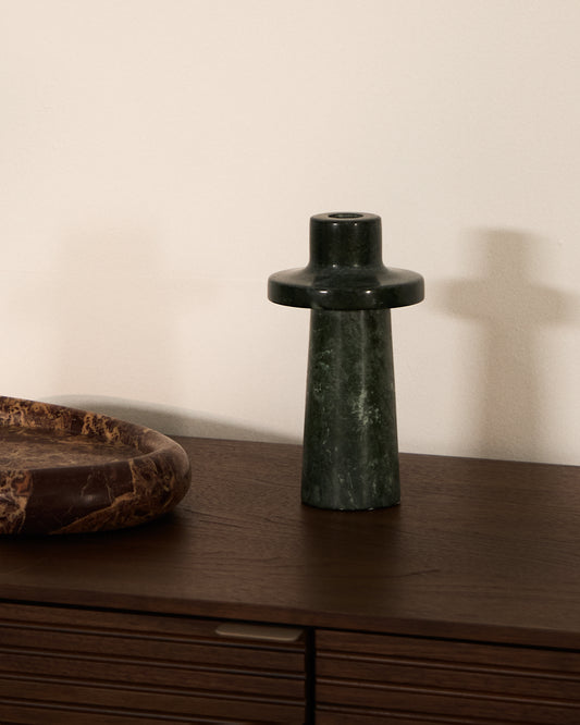 Zalvori green marble candle holder 18cm