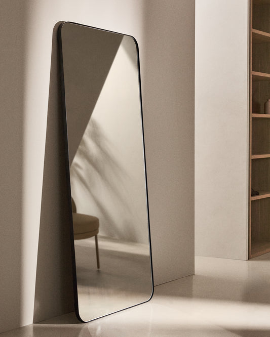 Marco black metal mirror 80 x 180cm