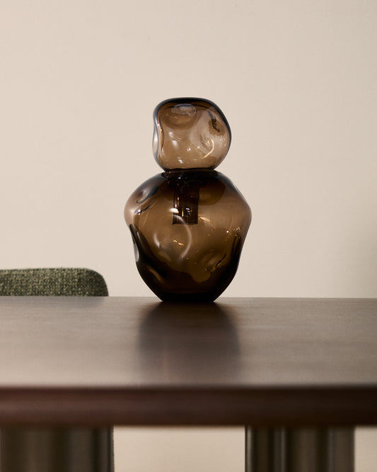 Olivet brown glass vase 30 cm