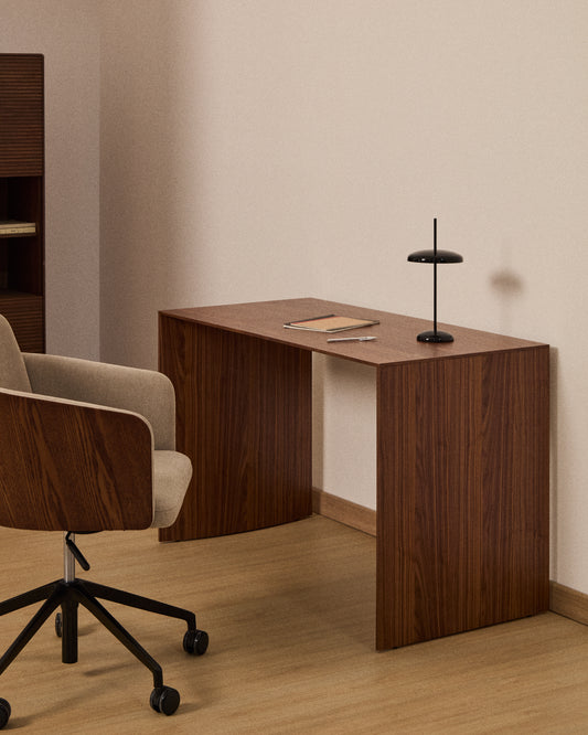 Litto walnut veneer FSC Mix Credit desk 140 x 60 cm