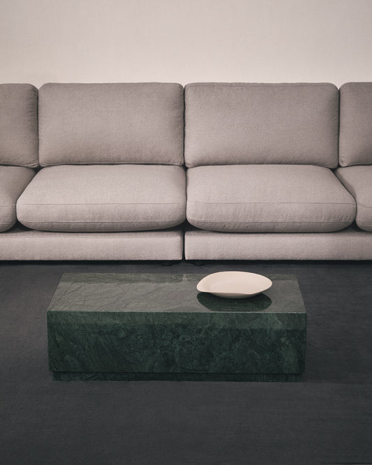 Sorein coffee table in green marble 100 x 50 cm