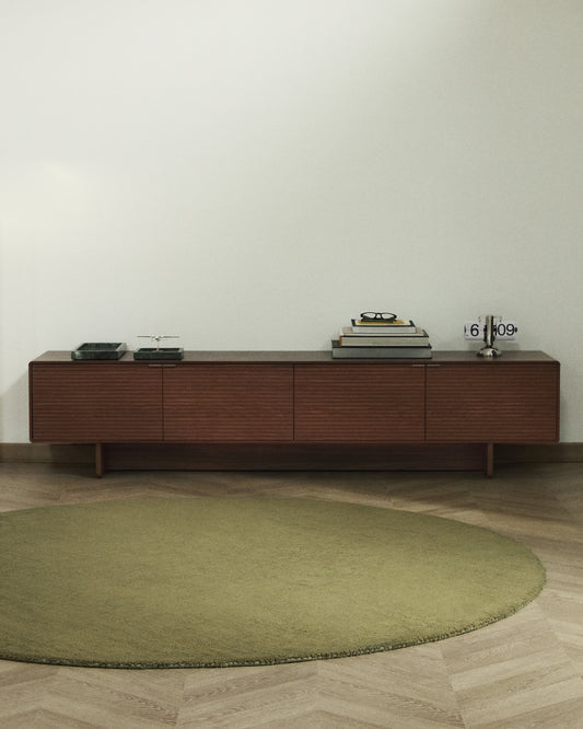 Empuries green round rug Ø200cm