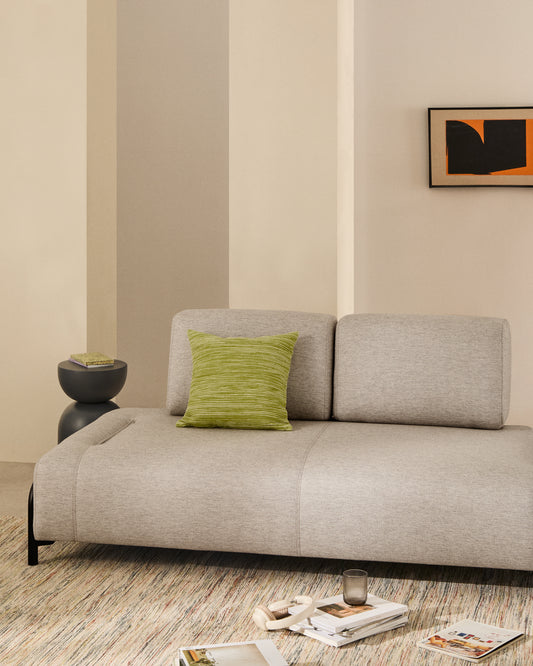 Compo 2-seater greige module with black metal frame 200 cm FSC Mix Credit