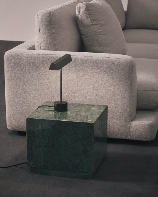 Sorein side table in green marble 40 x 40 cm