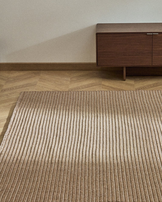 Rug Ardelia in synthetic fibers beige 160 x 230 cm