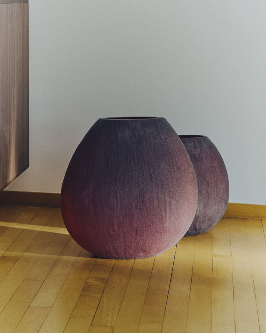 Rovena burgundy glass vase 33.5 cm