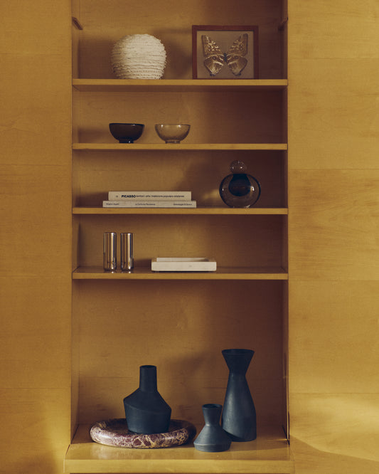 Evania vase in beige ceramic 21 cm