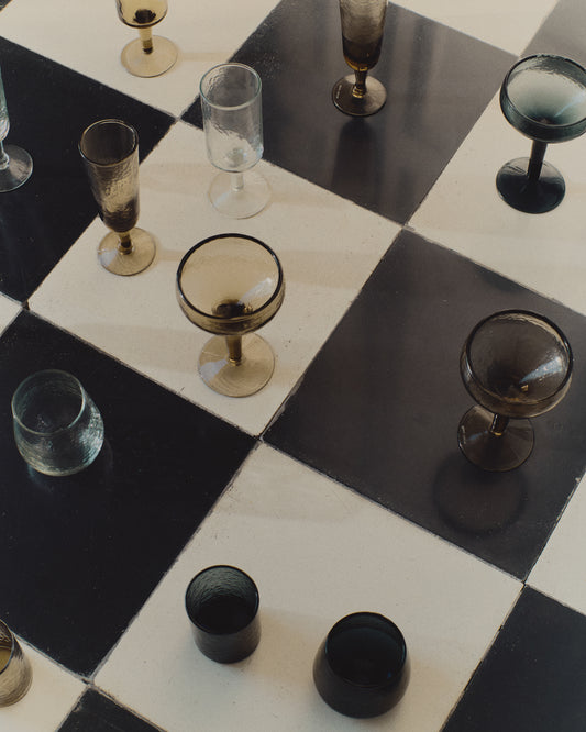 Obila cup made of blue recycled glass