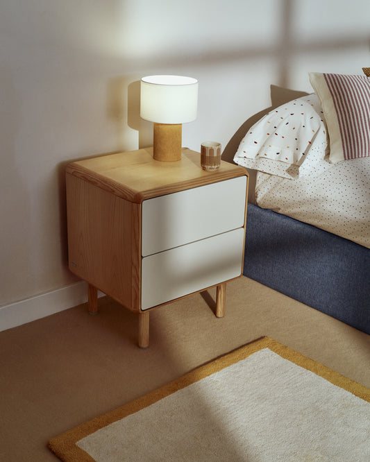 Anielle solid and ash veneer bedside table 50 x 58,4 cm