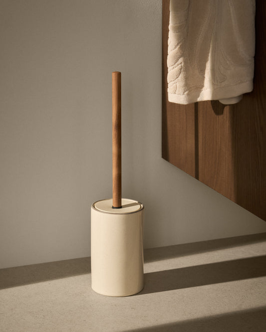 Noris ecru enamelled stoneware toilet brush