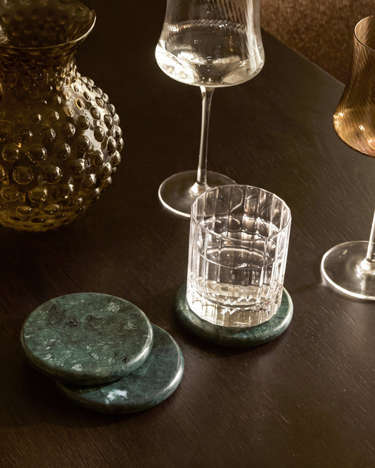 Odar set of 4 green marble coasters