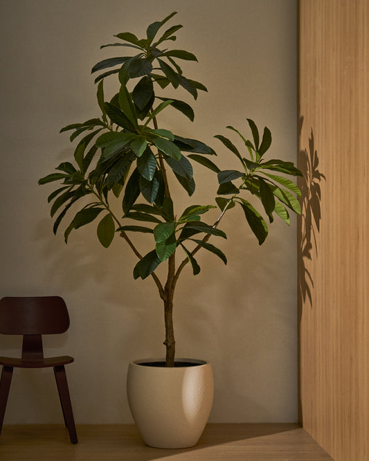 Artificial Frangipani plant with white pot 240 cm