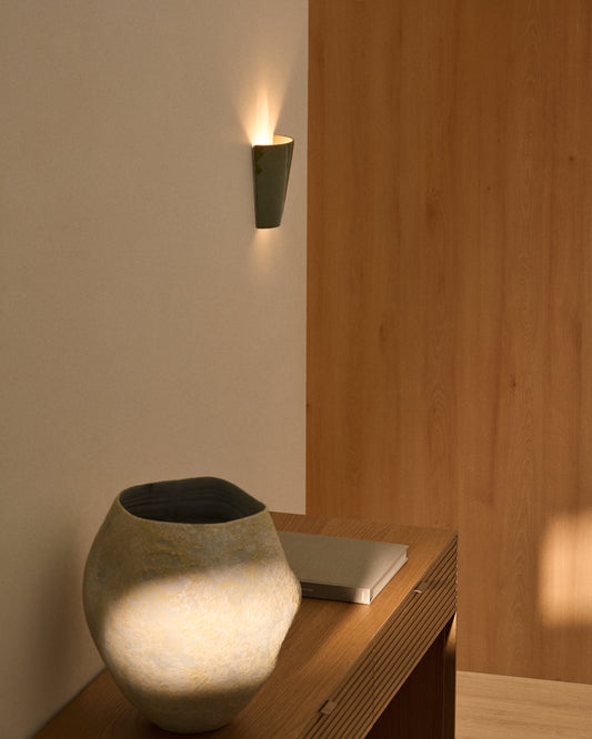 Ceren green ceramic wall lamp 13 cm