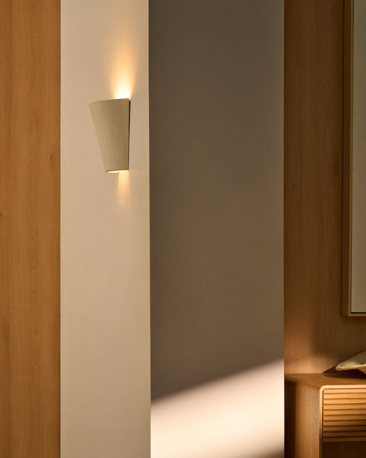 Ceren white ceramic wall lamp 21 cm