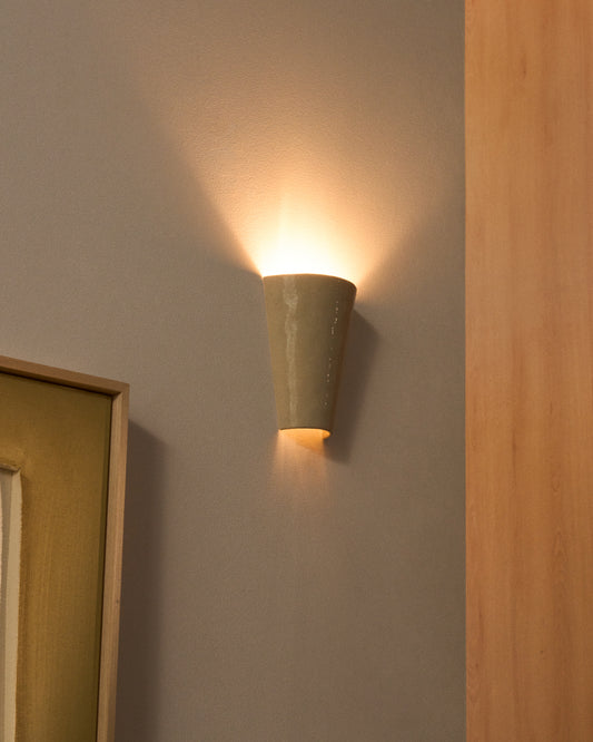 Ceren beige ceramic wall lamp 13 cm