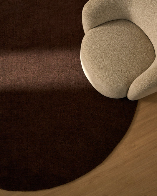 Empuries brown round rug Ø200 cm