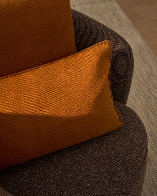 Lunor cushion cover with orange contrasting trim 30 x 50 cm