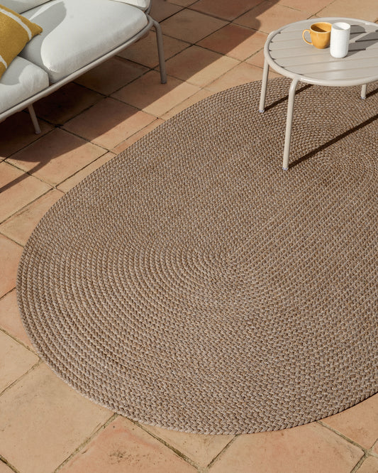 Despas beige synthetic fibre rug 160 x 230cm
