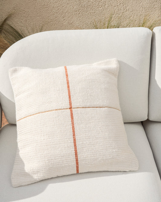 Atima orange 100% PET jacquard cushion cover 45 x 45cm