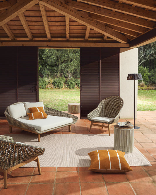 Turiane ecru synthetic fibre rug 200 x 300cm