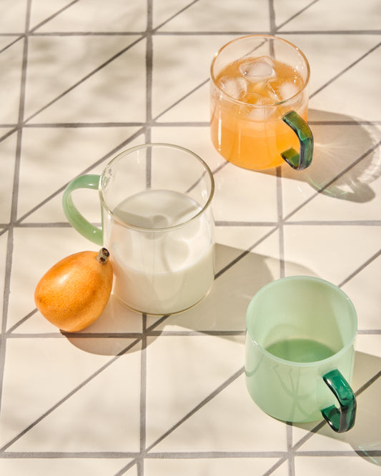 Micla green glass mug