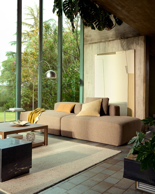 Blok brown chenille 3-seater sofa 290cm FSC Mix Credit