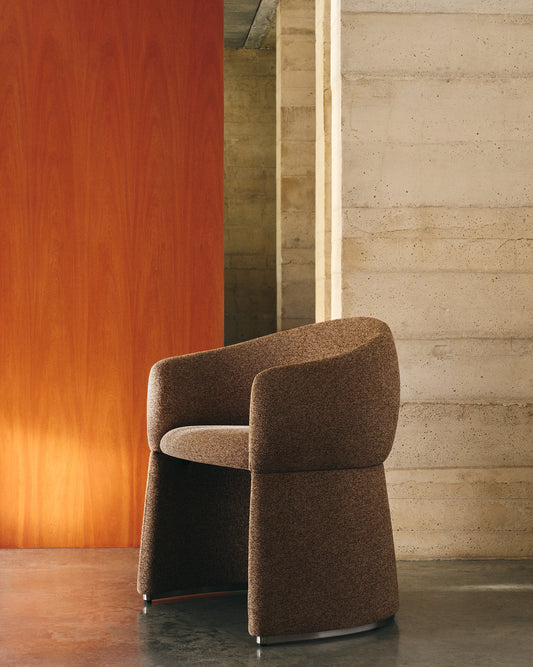 Bosca brown chenille chair