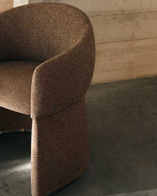 Bosca brown chenille chair