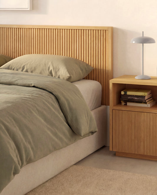 Helvine oak veneer headboard for bed up to 90cm FSC 100%