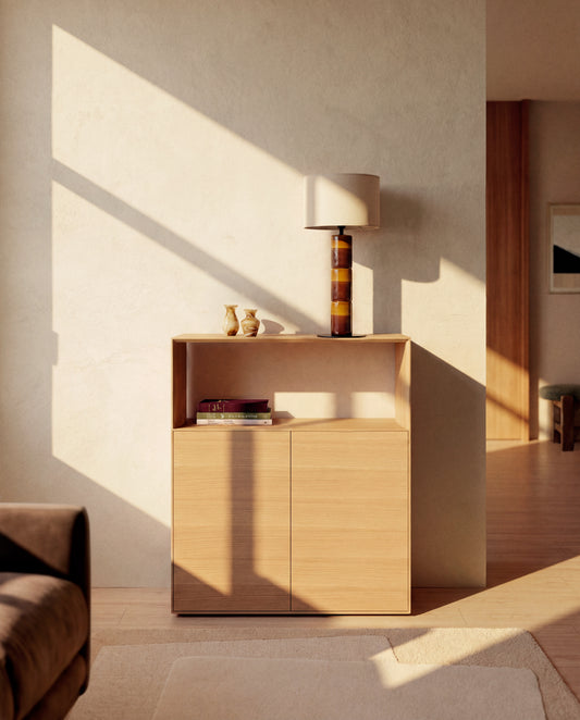 Visala oak veneer shelf 90 x 106 cm FSC Mix Credit
