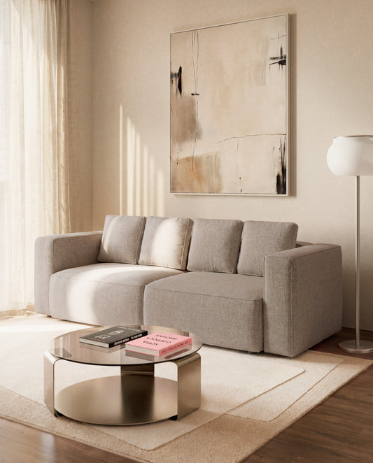 Meril abstract picture in beige 120 x 150cm