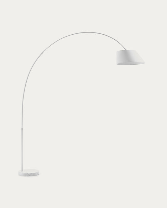 May steel floor lamp with white marble base